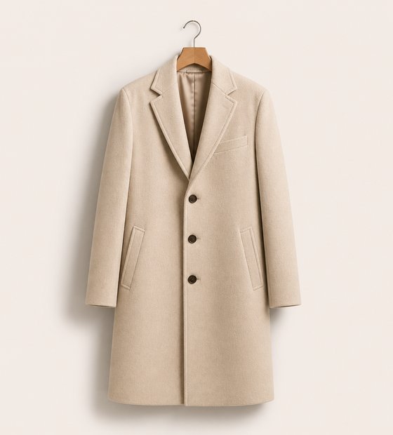 The Anders coat in oat wool