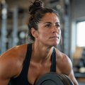 Dana, a Pulse member, mid-lift